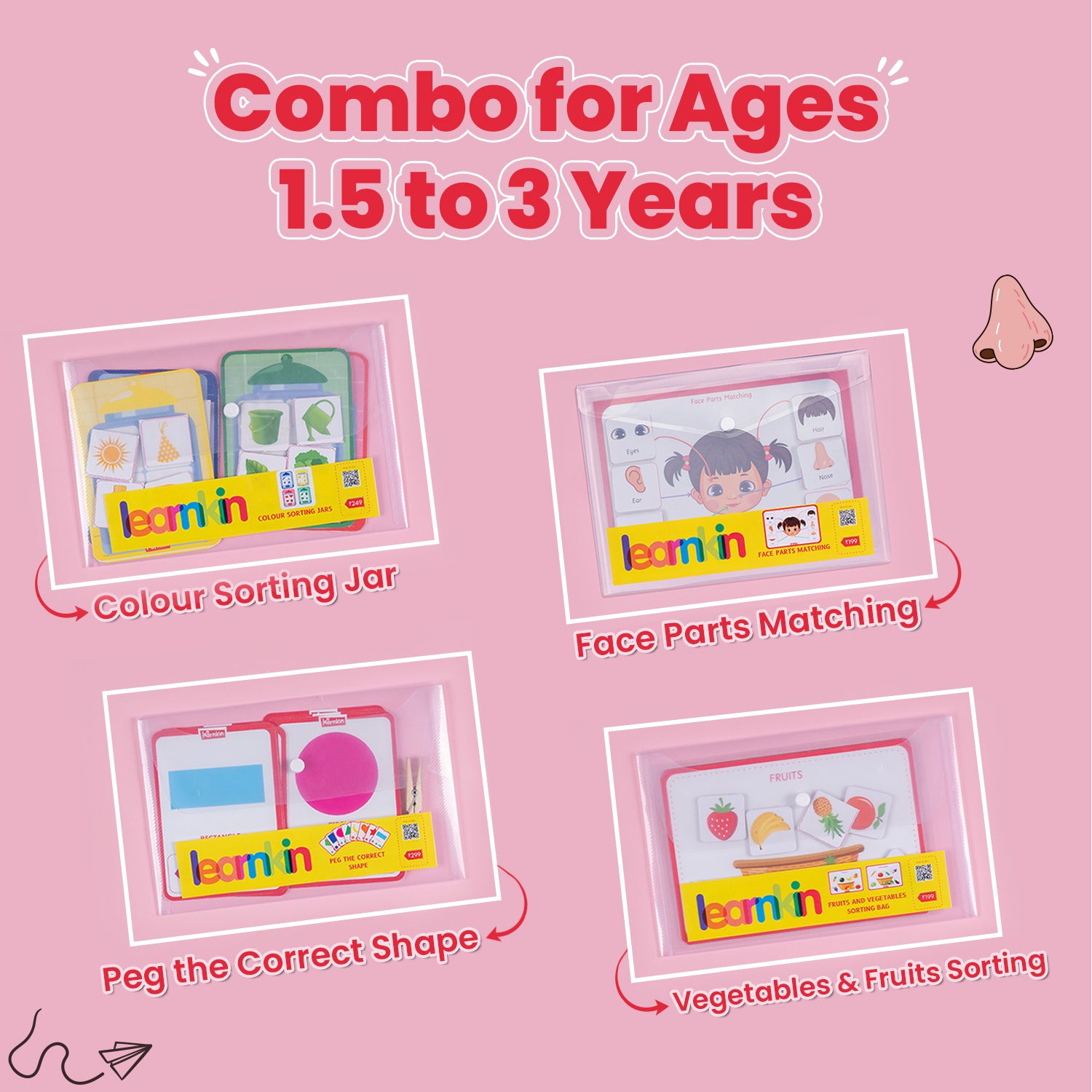 Combo for Ages 1.5 to 3 Years | Set of 4