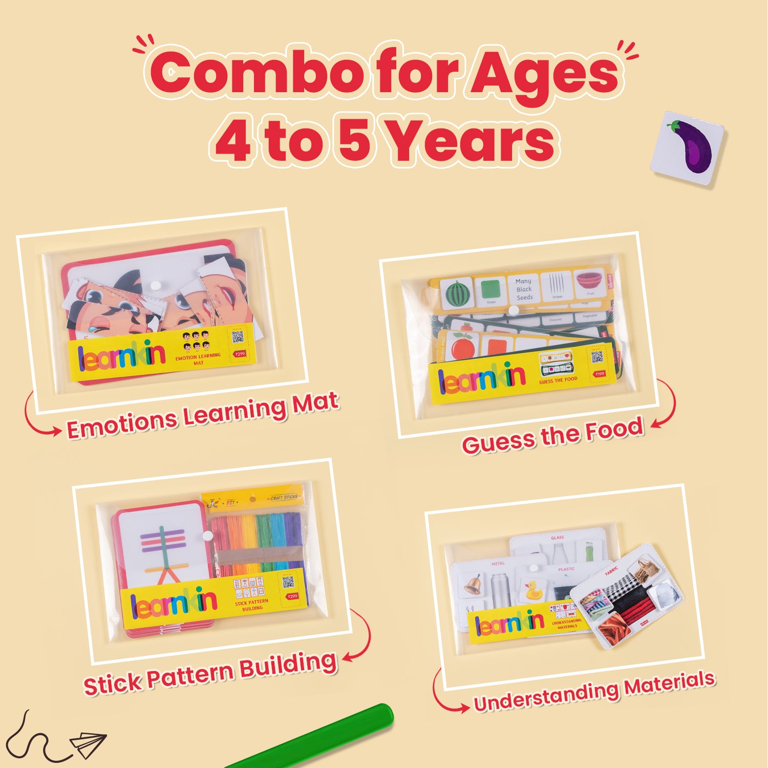 Combo for Ages 4 to 5 Years | Set of 4