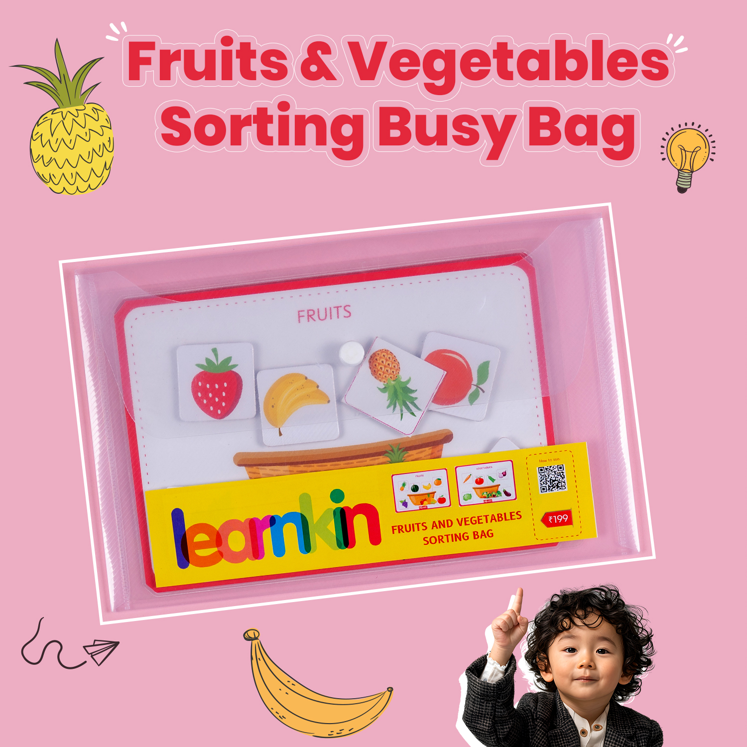 Fruits And Vegetable Sorting (Age 1.5 to 3 Years) | Busybag