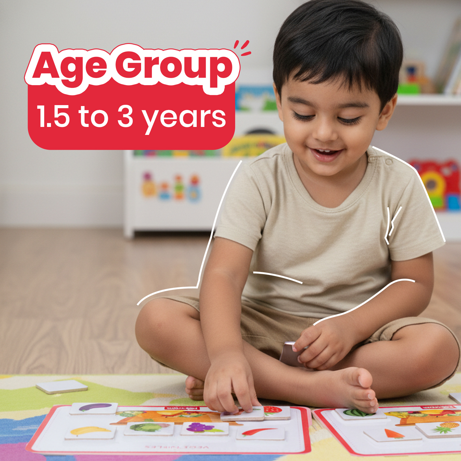 Fruits And Vegetable Sorting (Age 1.5 to 3 Years) | Busybag