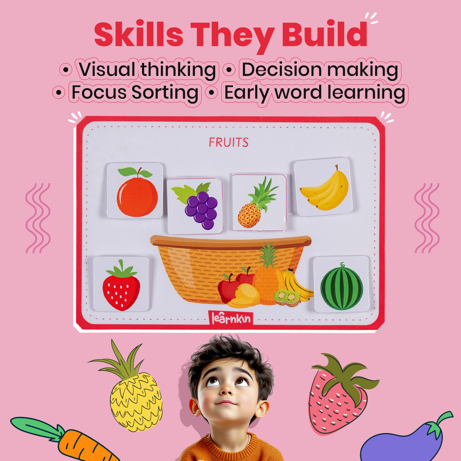 Fruits And Vegetable Sorting (Age 1.5 to 3 Years) | Busybag