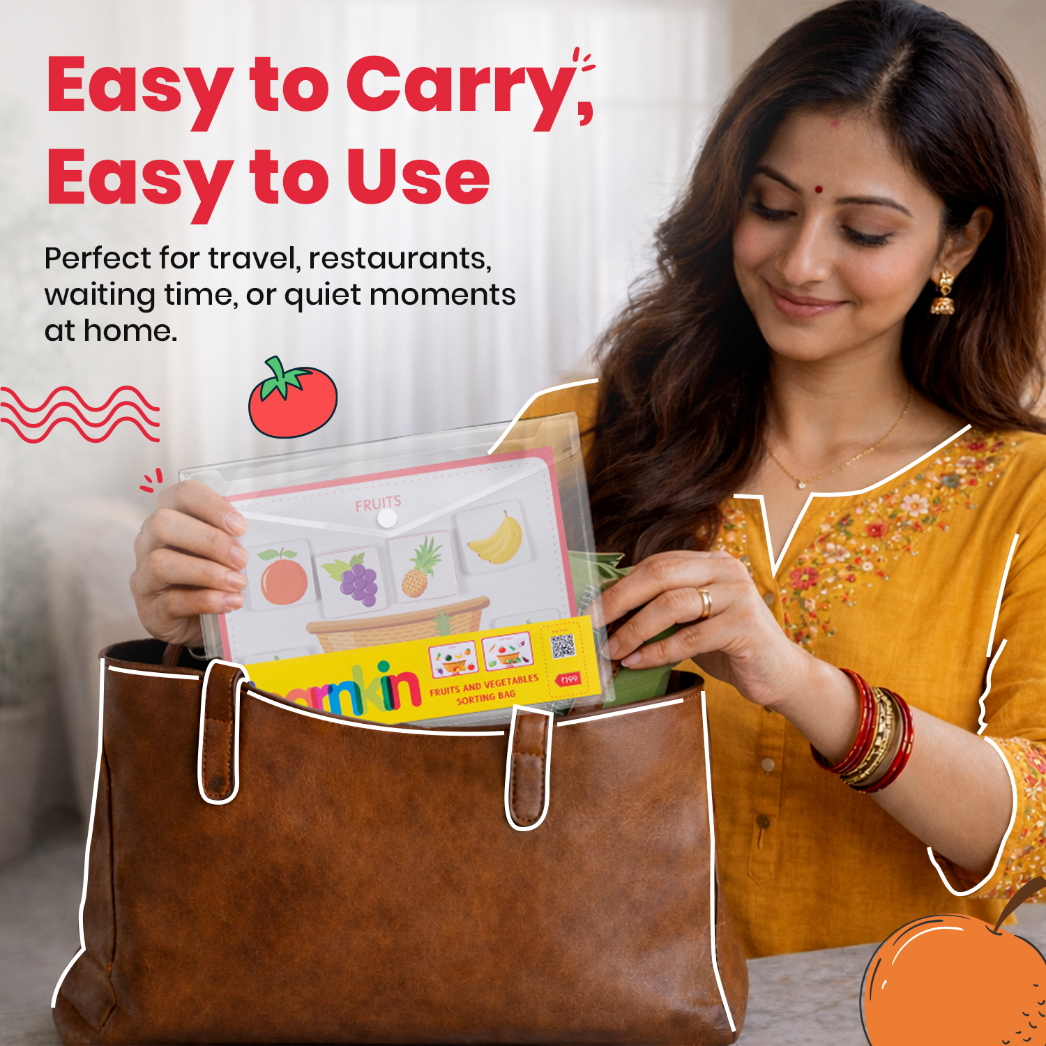 Fruits And Vegetable Sorting (Age 1.5 to 3 Years) | Busybag