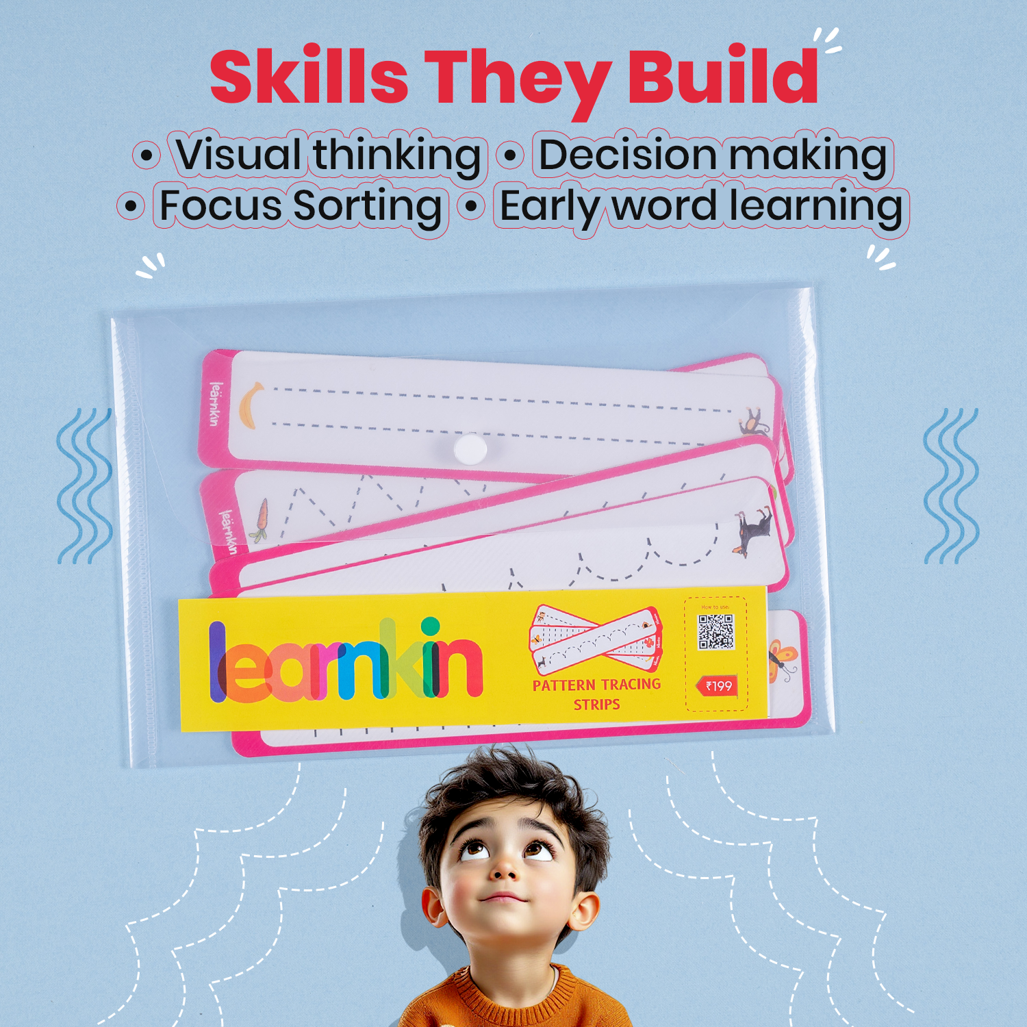 PATTERN TRACING STRIPS (Age 3 to 4 Years) | Busybag