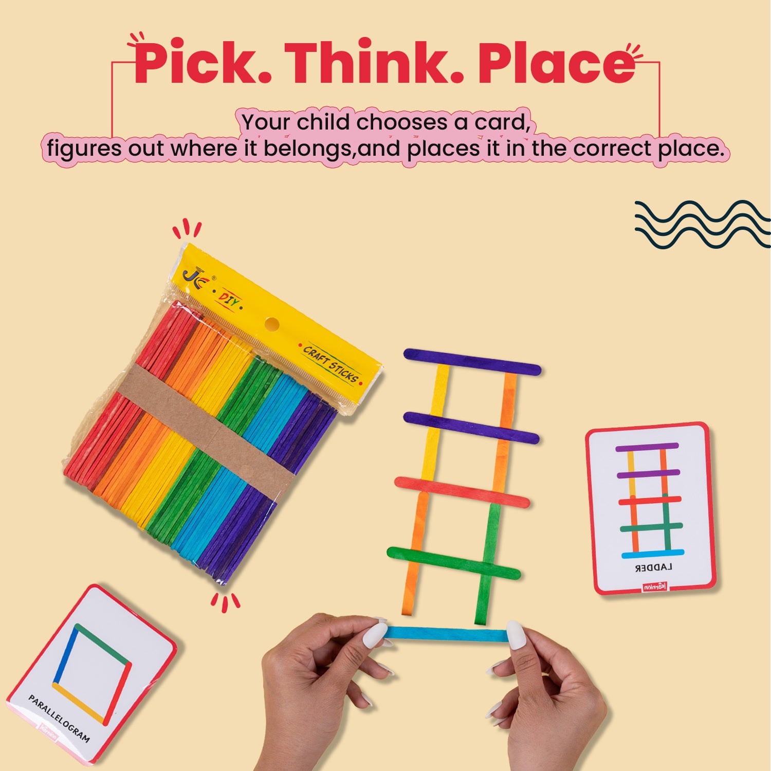 STICK PATTERN BUILDING (Age 4 to 5 Years) | Busybag