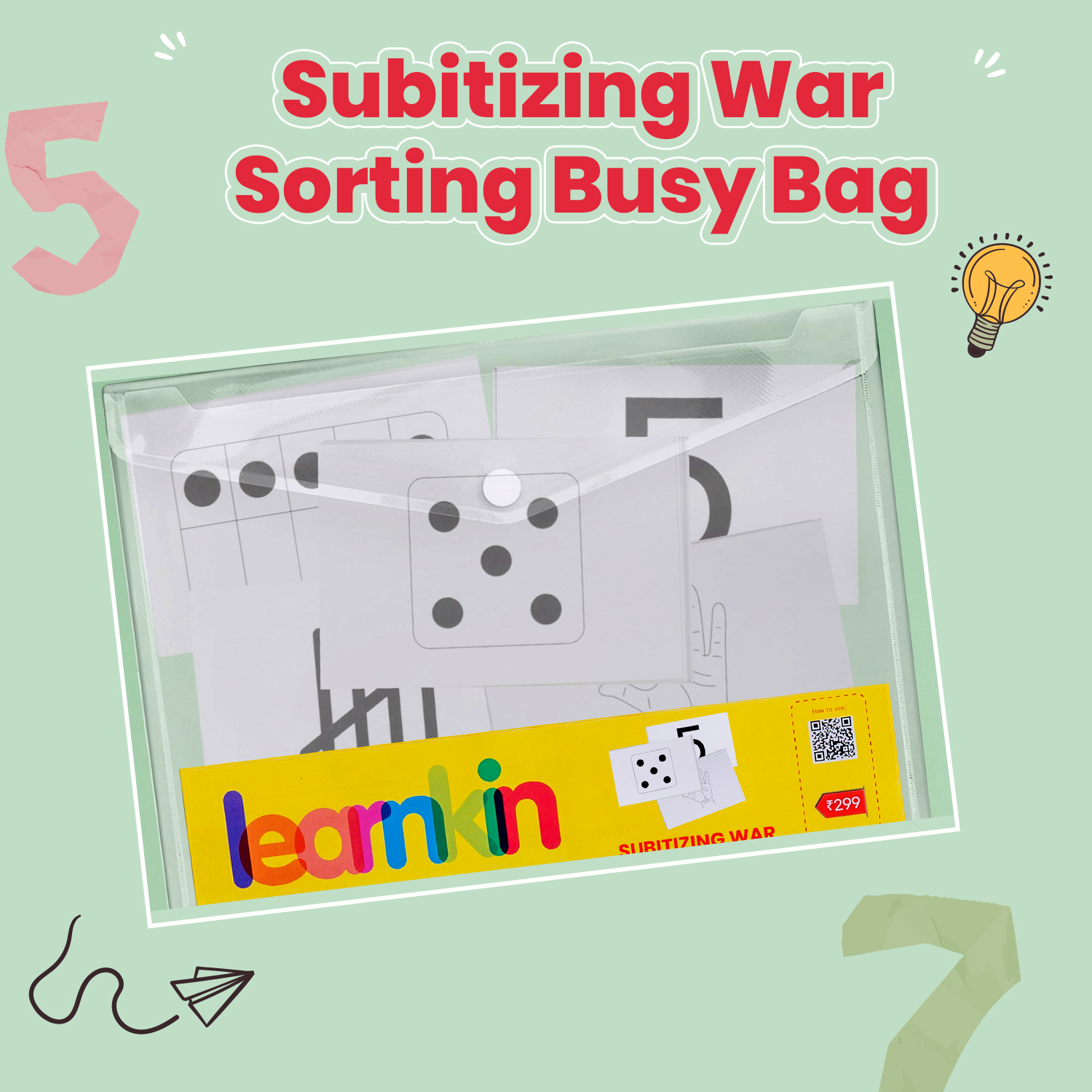 SUBITIZING WAR (Age 5 to 6 Years) | Busybag